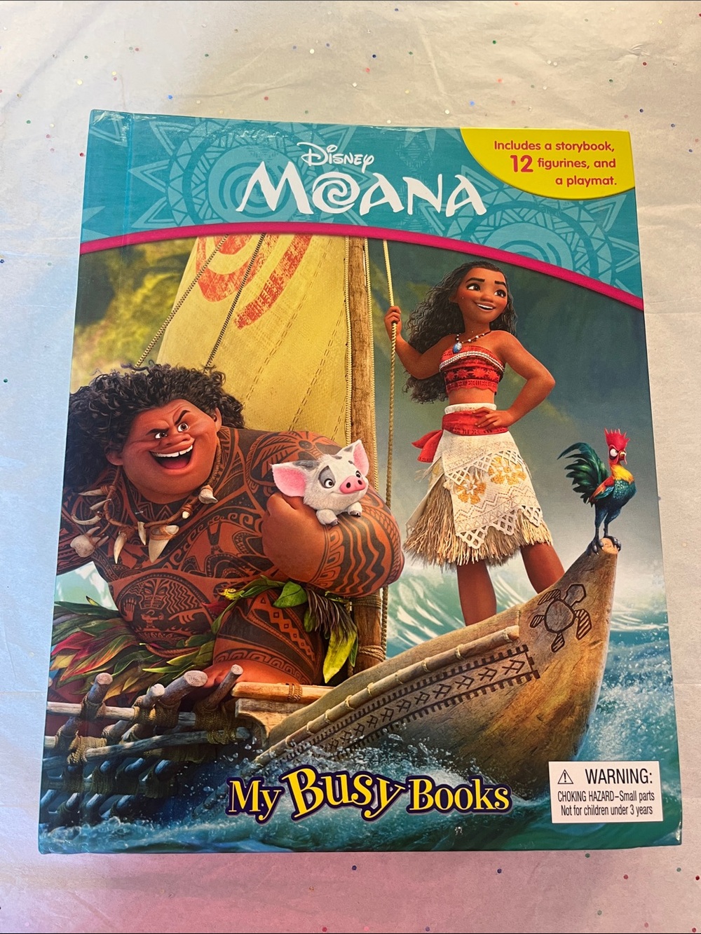 Disney Moana My Busy Books Activity Set - Teal, Red, Yellow, Brown